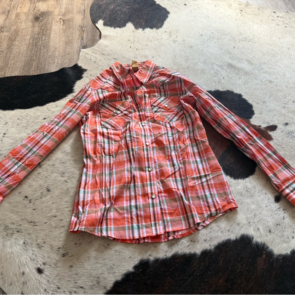Plaid Button-Up Shirt Wrangler